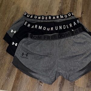 Under Armour Women's Black and Gray Athletic Shorts Lot of 3